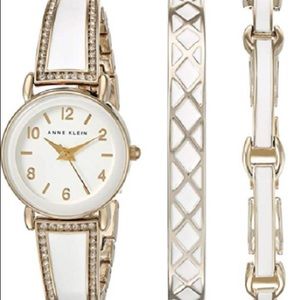 Anne Klein 3 Piece Watch and Bracelet Set